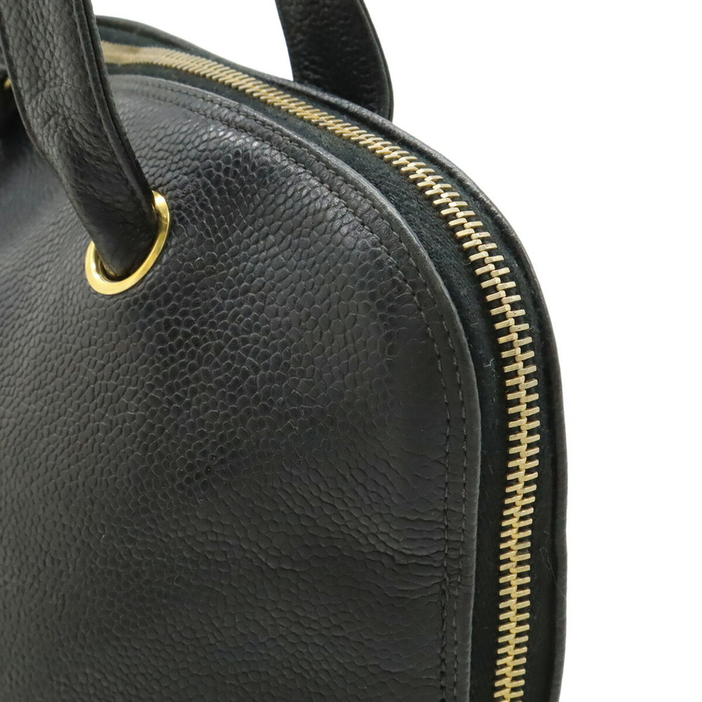 CHANEL Black Caviar Leather Logo Shoulder Bag - Picture 6 of 10